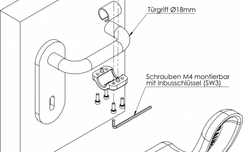 Hygiene Türöffner rund Ø18 mm Hygiene Türöffner rund Ø18 mm