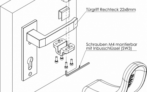 Hygiene Türöffner rechteckig 22 x 8 mm Hygiene Türöffner rechteckig 22 x 8 mm